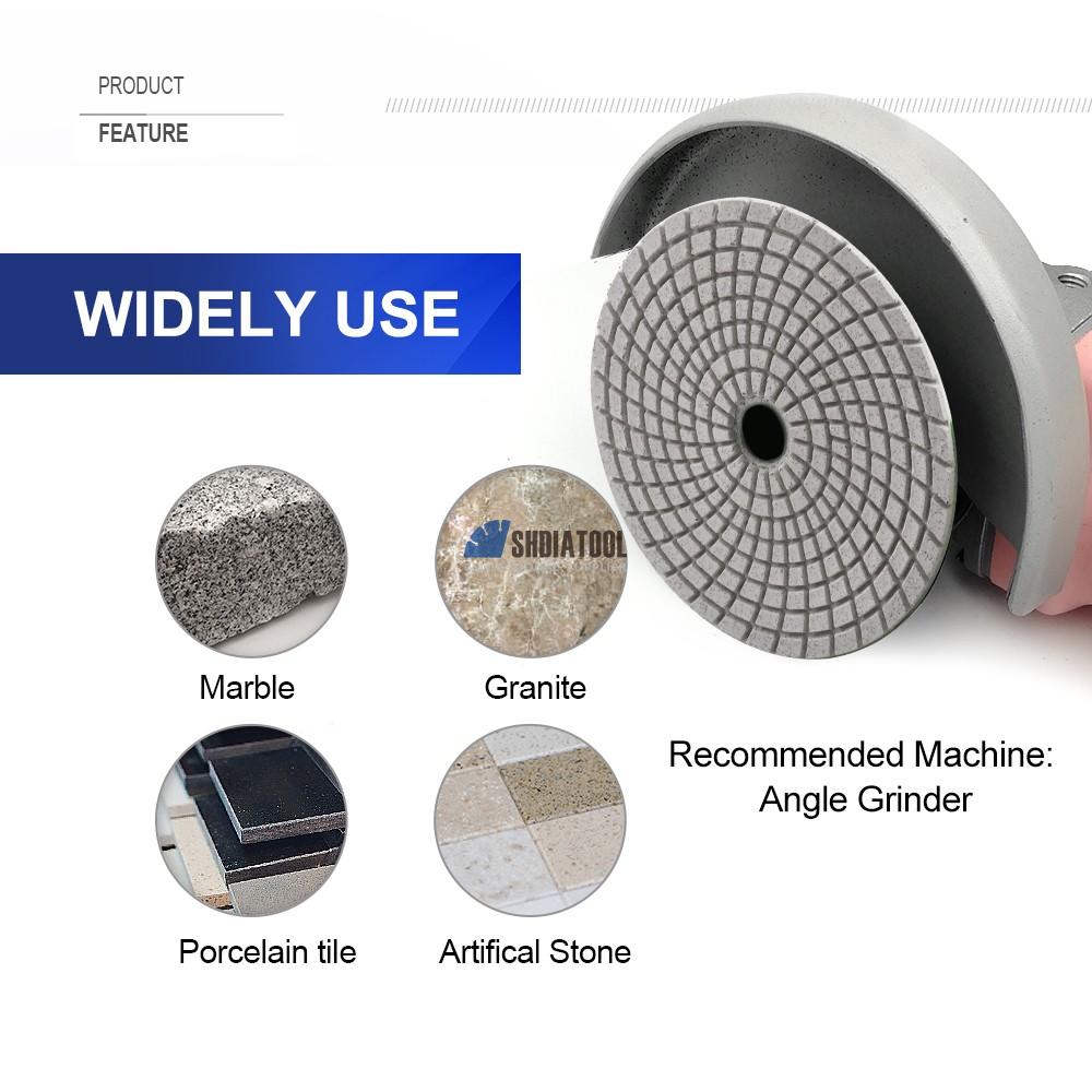5inch/125mm Grit 50-3000 Wet Use Resin Bond Diamond Polishing Pad Sanding Disc Abrasive Tools for Tile Marble Granite Marble