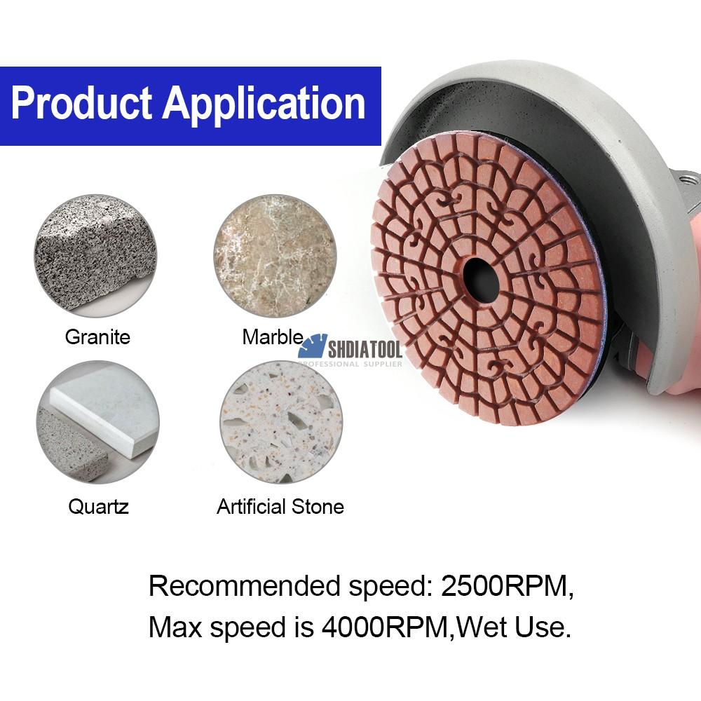 Auspicious Cloud Type Diamond Polishing Pads Wet Metal Wet Grinding Disc for Granite Marble Artifical Stone