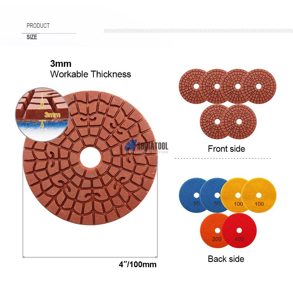 Auspicious Cloud Type Diamond Polishing Pads Wet Metal Wet Grinding Disc for Granite Marble Artifical Stone