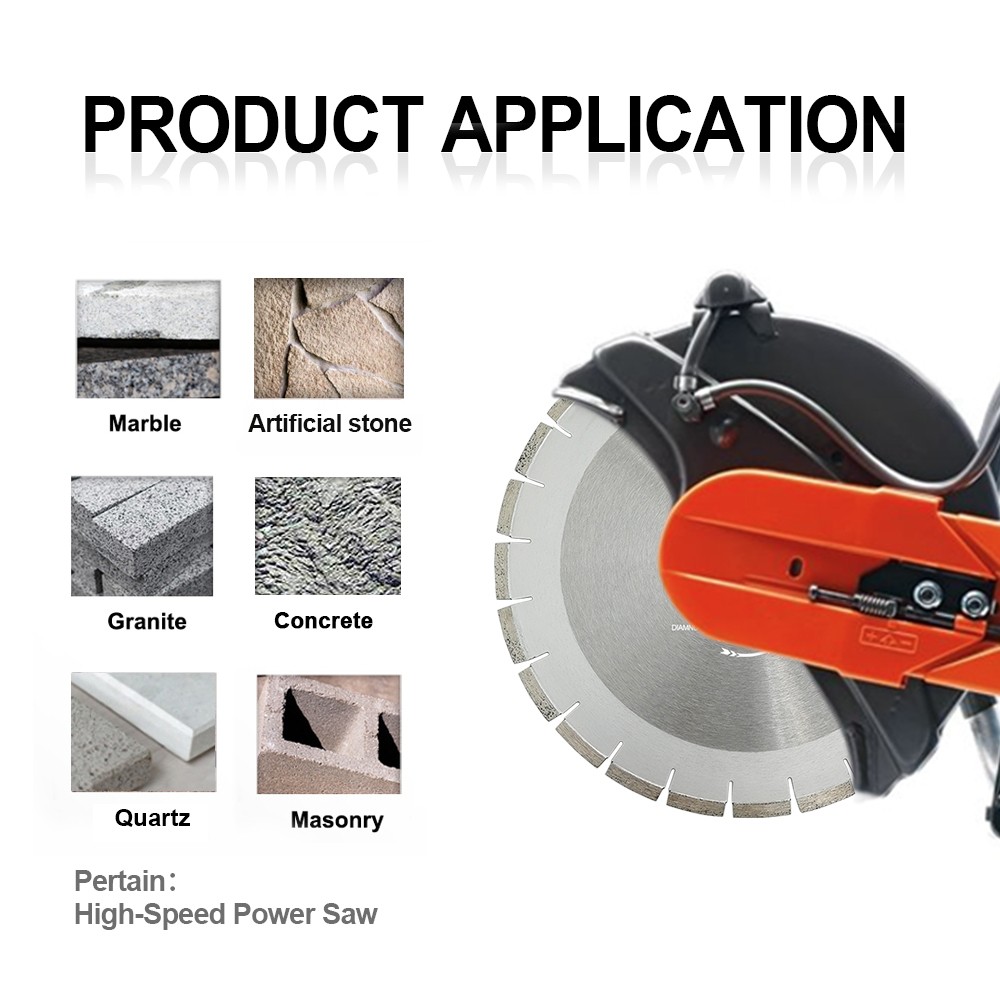 Laser Welded Diamond Segment Cutting Saw Blade for Granite Concrete Stone Porcelain Tile