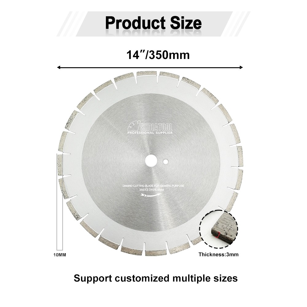 Laser Welded Diamond Segment Cutting Saw Blade for Granite Concrete Stone Porcelain Tile