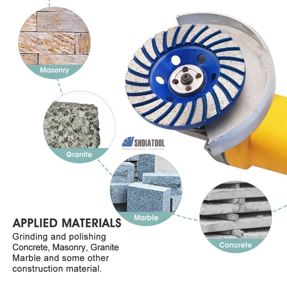 4/4.5/5/7inch Diamond Turbo Sintered Abrasivel Grinding Wheel Angle Grinder Sanding Polishing Wheel For Concrete Masonry Granite