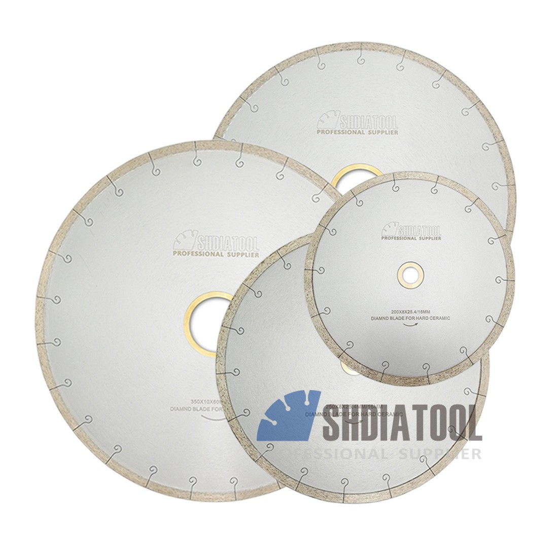 Hot-pressed 8''10''12''14'' Diamond Continuous Rim Granite Saw Blade Marble Cutting&Grinding Disc Cutting Wheel With Hook J Slot