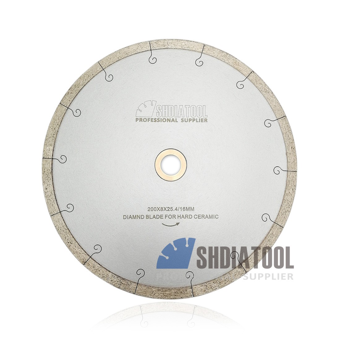 Hot-pressed 8''10''12''14'' Diamond Continuous Rim Granite Saw Blade Marble Cutting&Grinding Disc Cutting Wheel With Hook J Slot