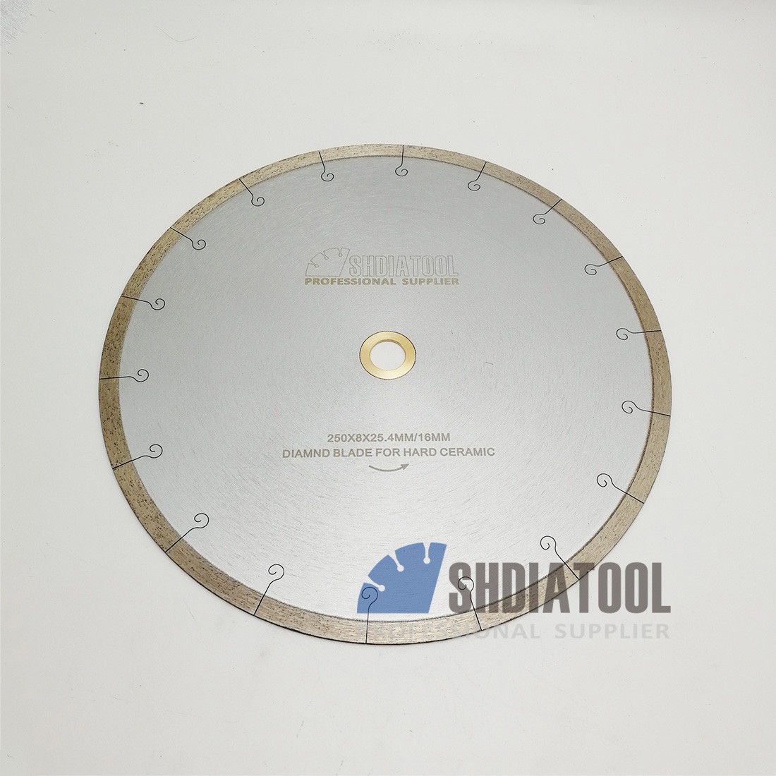 Hot-pressed 8''10''12''14'' Diamond Continuous Rim Granite Saw Blade Marble Cutting&Grinding Disc Cutting Wheel With Hook J Slot