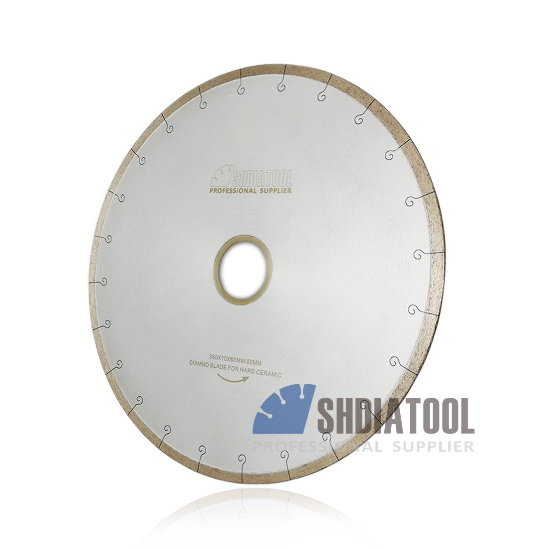 Hot-pressed 8''10''12''14'' Diamond Continuous Rim Granite Saw Blade Marble Cutting&Grinding Disc Cutting Wheel With Hook J Slot
