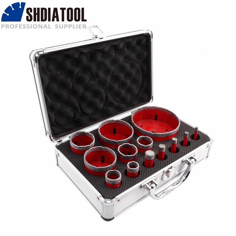 1Set/13PCS diamond drill bit set tile hole saw concrete drill bit masonry granite marble