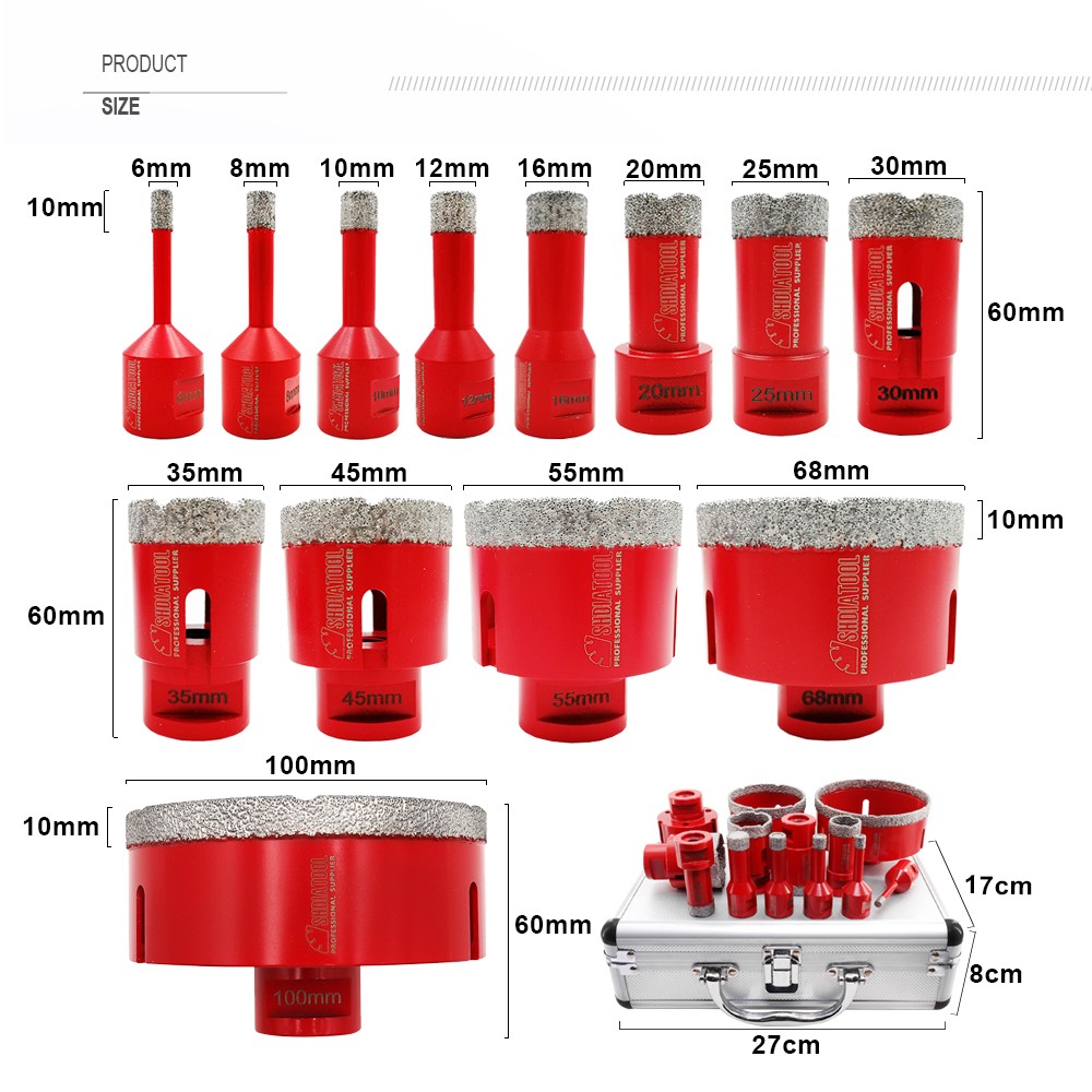 1Set/13PCS diamond drill bit set tile hole saw concrete drill bit masonry granite marble