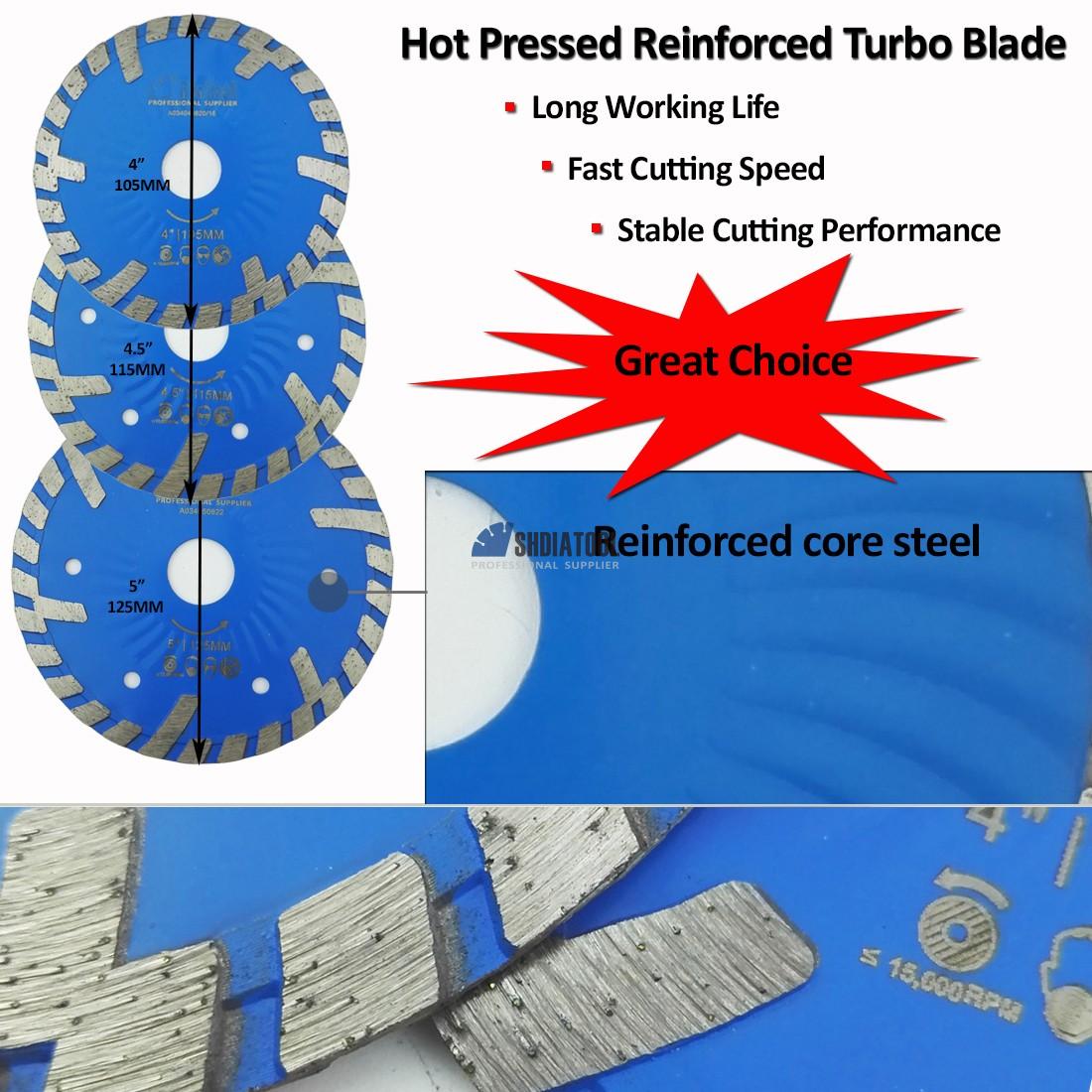 Diamond waved Turbo Blade with deep teeth(3 sizes available)
