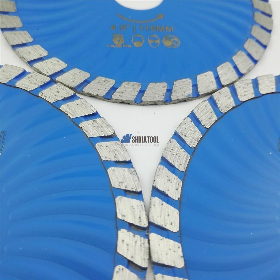 Diamond waved Turbo Blade for stone concrete cutting (2 sizes available)