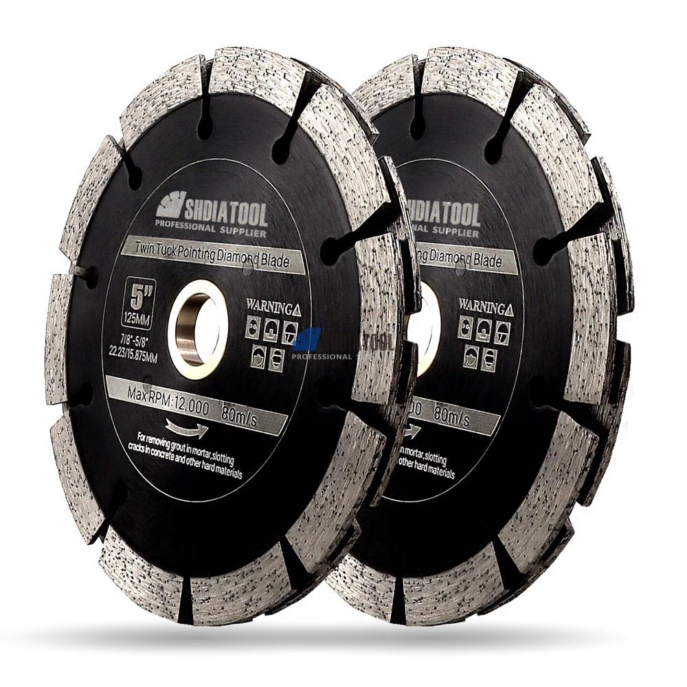 4.5/5in Double Sandwitch Diamond Tuck Point Slotted Saw Blade Cutting Wheel Grinding Disc For Concrete Asphalt Hard Brick Stone