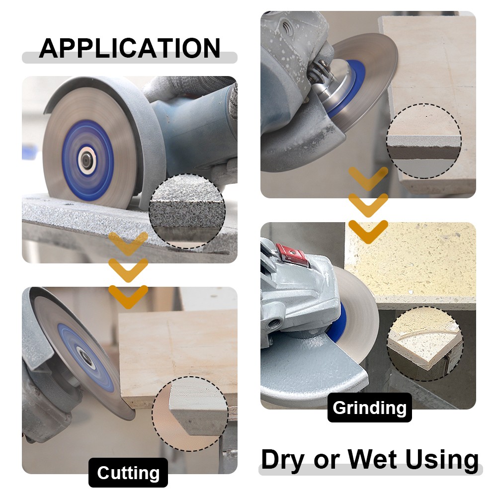 105/115/125mm Hexagonal Double Sides Diamond Saw Blade Cutting&Grinding Disc for Tile Marble Granite with 5/8