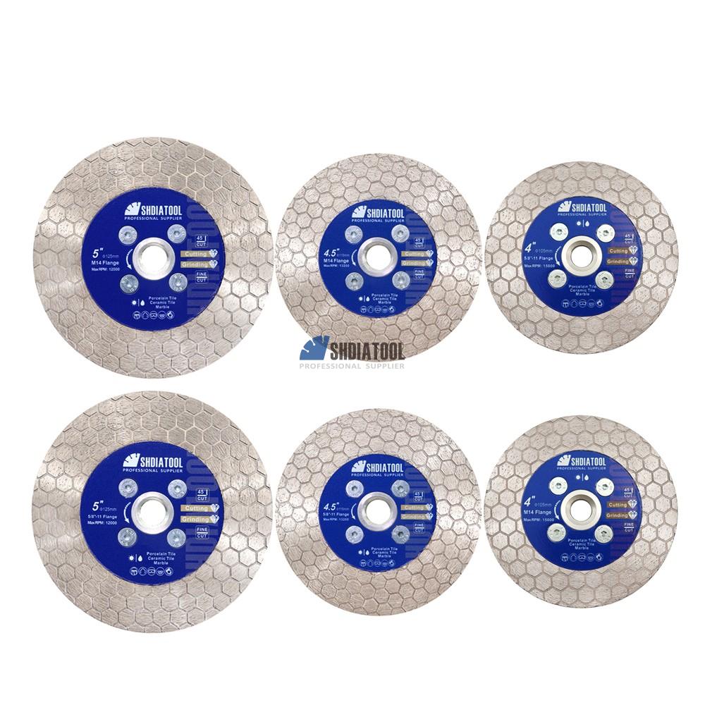 105/115/125mm Hexagonal Double Sides Diamond Saw Blade Cutting&Grinding Disc for Tile Marble Granite with 5/8