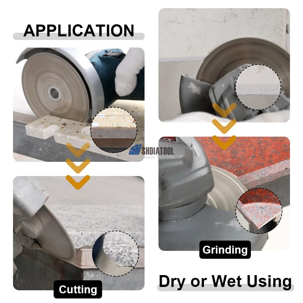 4''/4.5''/5'' Double Side Electroplated Diamond Saw Blade Cutting Wheel Diamond Grinding Disc with M14/ 5/8