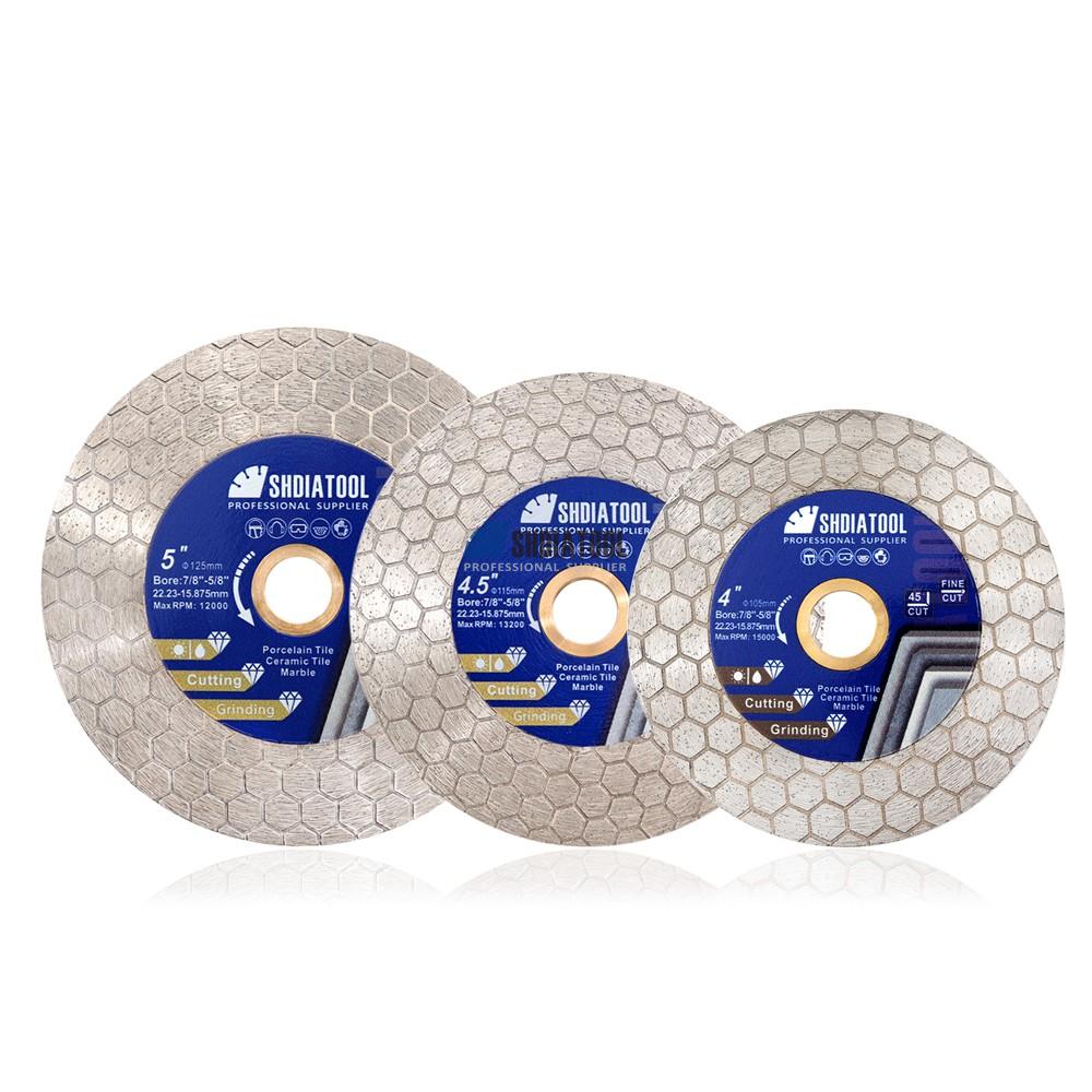 4/4.5/5inch Hexagonal Double Sided Professional Fast Cut Diamond Saw Blade Diamond Cutting Grinding Disc for Tile Granite Marble