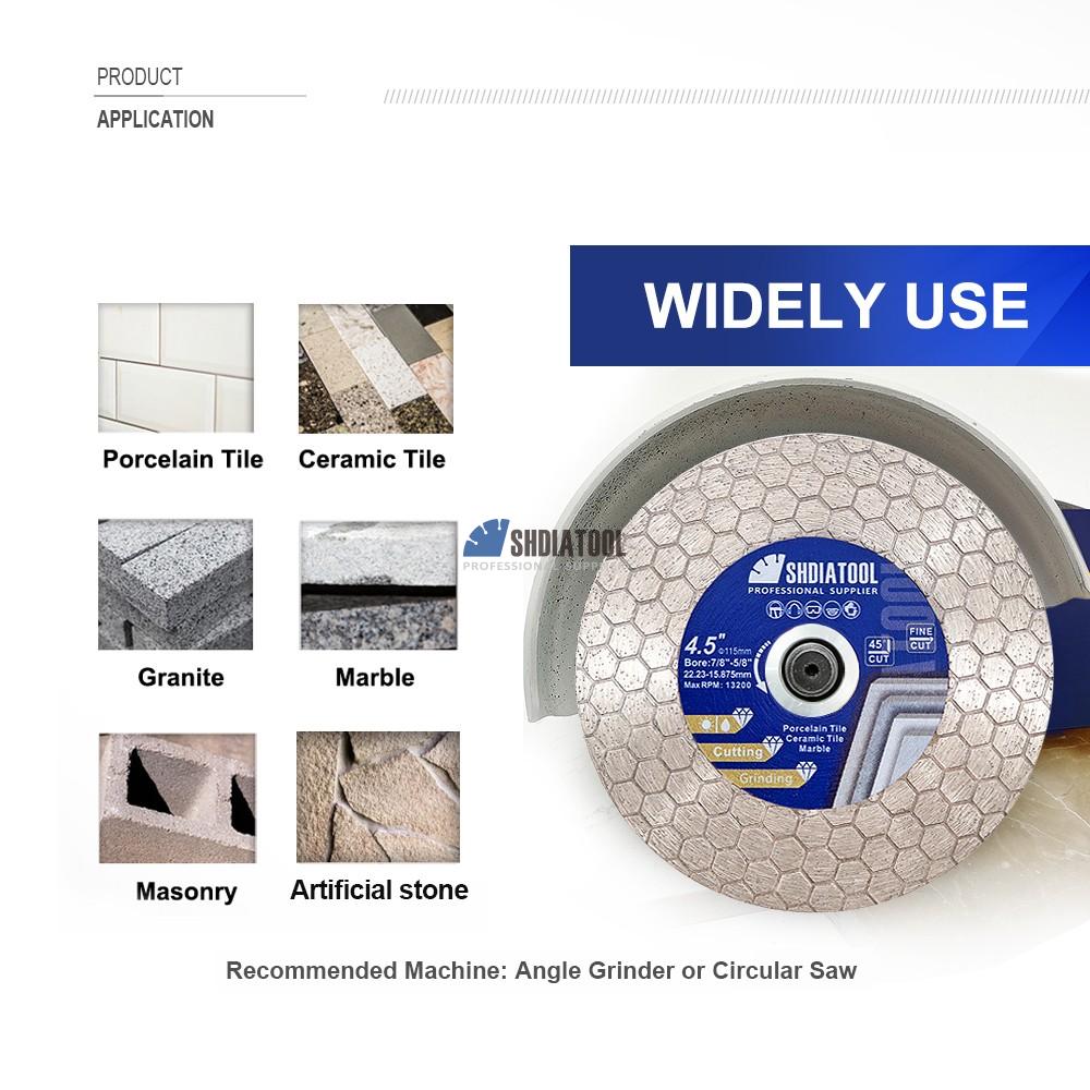 4/4.5/5inch Hexagonal Double Sided Professional Fast Cut Diamond Saw Blade Diamond Cutting Grinding Disc for Tile Granite Marble