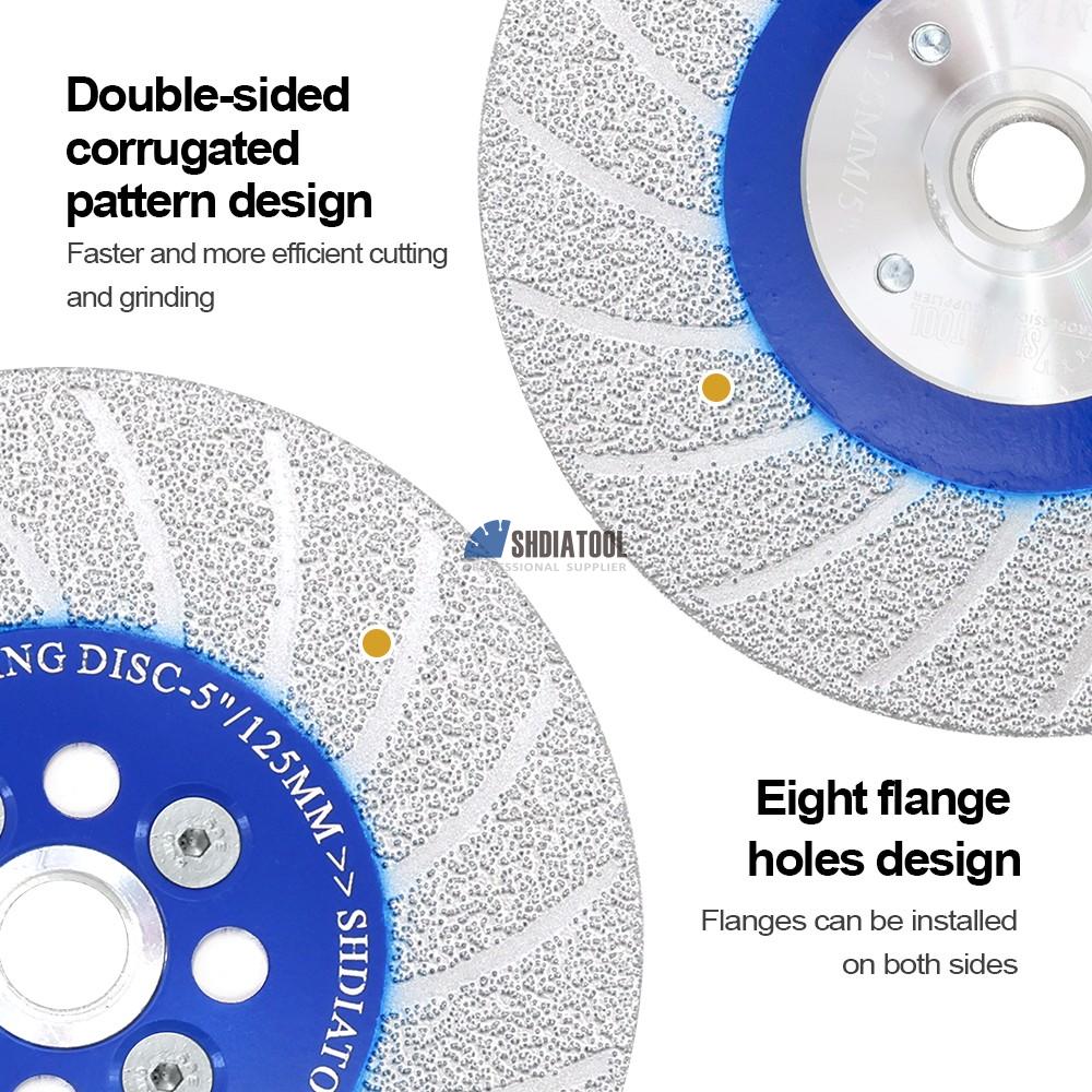 Double Sided Vacuum Brazed Diamond Cutting Grinding Disc 5/8