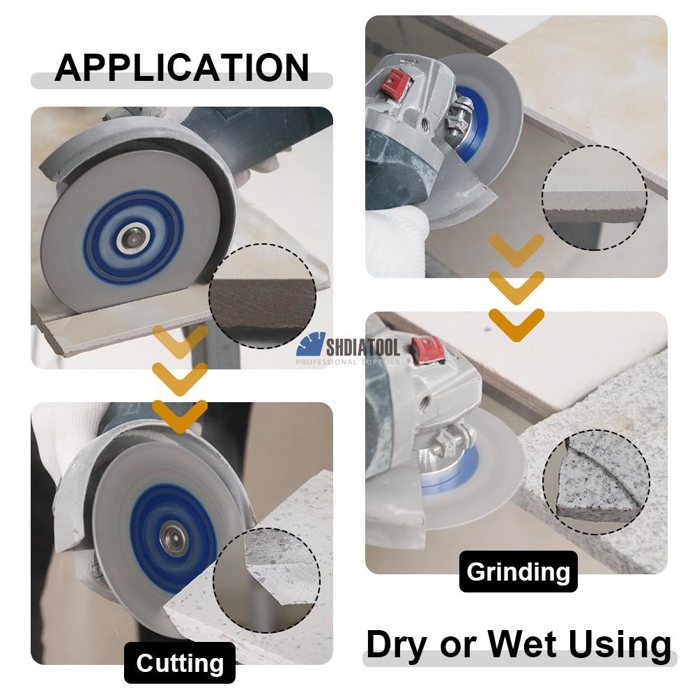 Double Sided Vacuum Brazed Diamond Cutting Grinding Disc 5/8