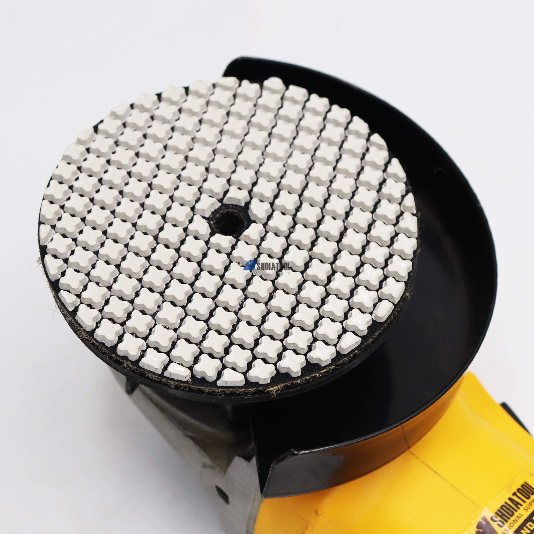 4''/100mm Dry or Wet Use Flexible Resin Bond Diamond Floor Polishing Pad #50-3000 For Floor Marble Granite Abrasive Tool