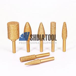 Durable Brazed 6mm Shank Diamond Grinding Carving Tool Metal Burrs Grinding Head Bit for Cast Iron Steel Trim Burrs Router Bits