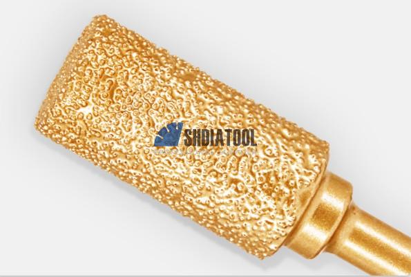 Durable Brazed 6mm Shank Diamond Grinding Carving Tool Metal Burrs Grinding Head Bit for Cast Iron Steel Trim Burrs Router Bits