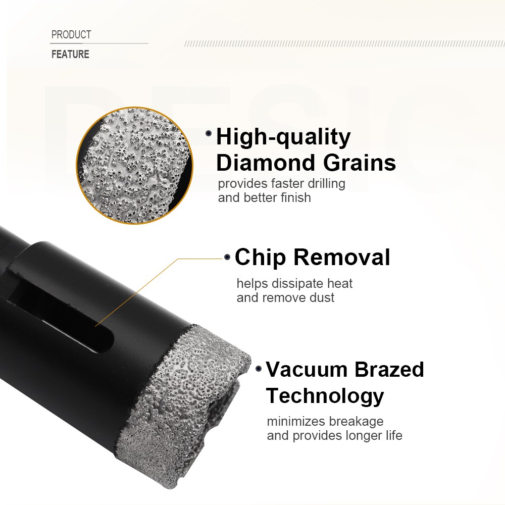 20-100mm Durable Vacuum Brazed Diamond Core Drill Bit Hole Saw Hole Cutter