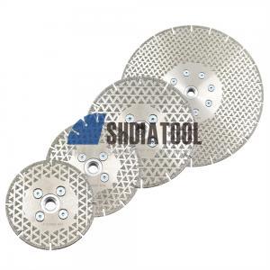 Electroplated Diamond Abrasive Disc M14 Flange Segmented Double Side Electroplated Diamond Cutting Grinding Disc Granite Marble Saw Blade