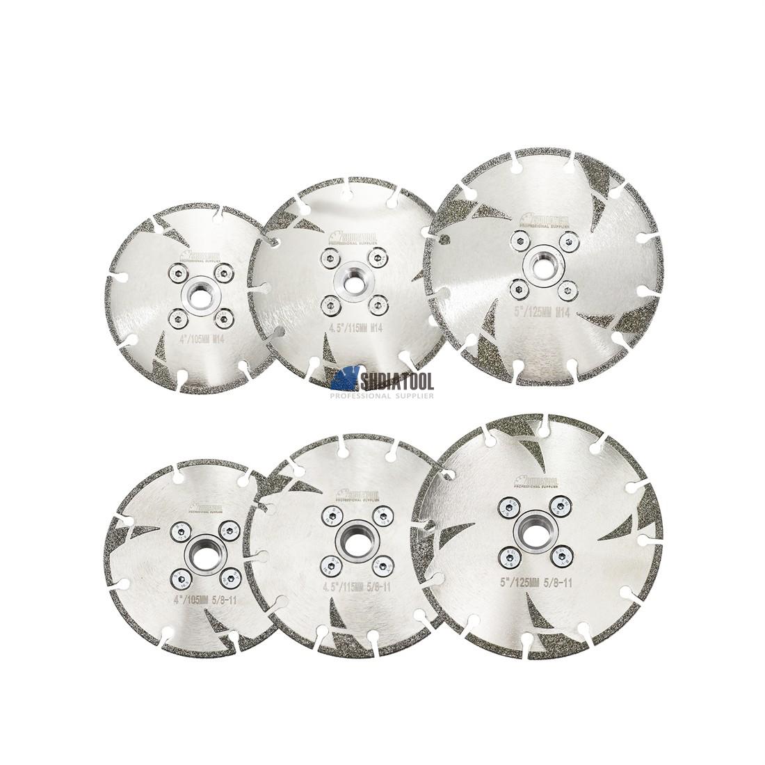 4in/4.5in/5in Double Sided Electroplated Diamond Cutting Saw Blade Cutting Disc Grinding Wheel for Marble Granite Stone