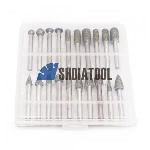 Whole set Electroplated Diamond Grinding Bits Grinding Heads Carving Bits Grinding Burrs for Granite Stone Concrete