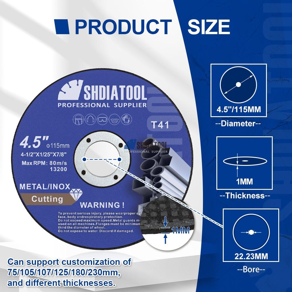 4.5in Fast Cut Ultra Thin Flat Reinforced Resin Bond Cutting off Wheel Cutting Disc Cutting Disk for Metal/Steel/Iron