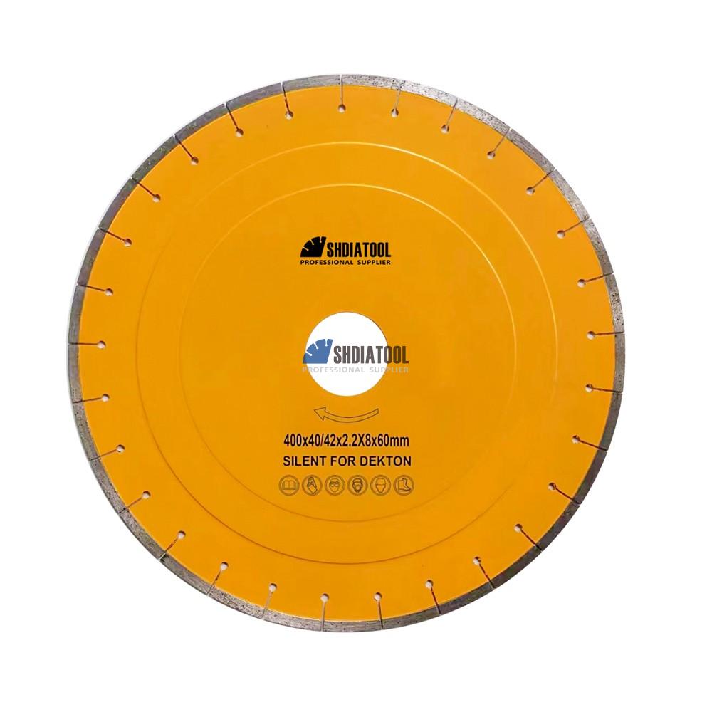 16''/400mm High-frequency Welded DEKTON Silencing Diamond Saw Blade Cutting Disc Cutting Wheel