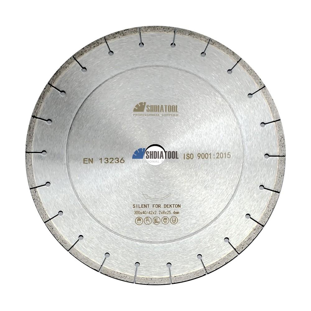 12in High-frequency Welded DEKTON Silent Diamond Saw Blade Industrial Circular Cutting Blade Segment Diamond Cutting Disc