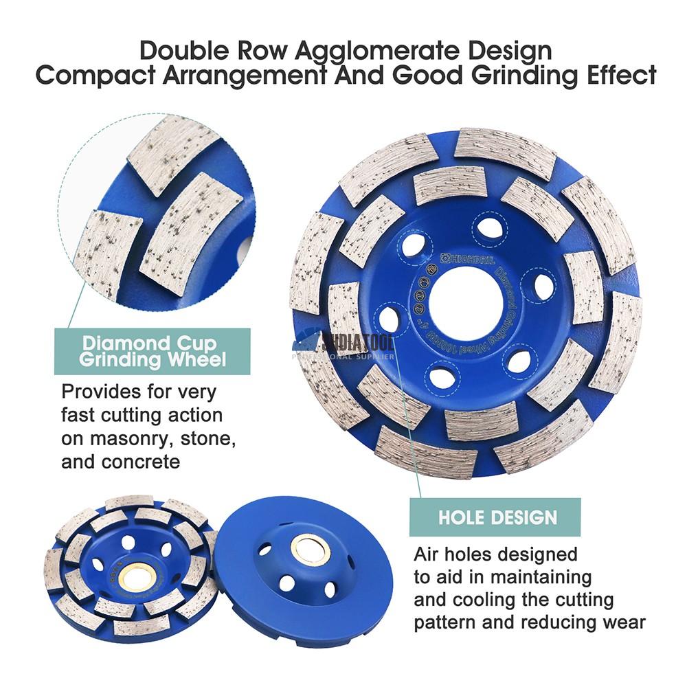 4''-7'' Hot Press Sintered Grinding Cup Wheel Diamond Grinding Disc for Marble Granite Concrete