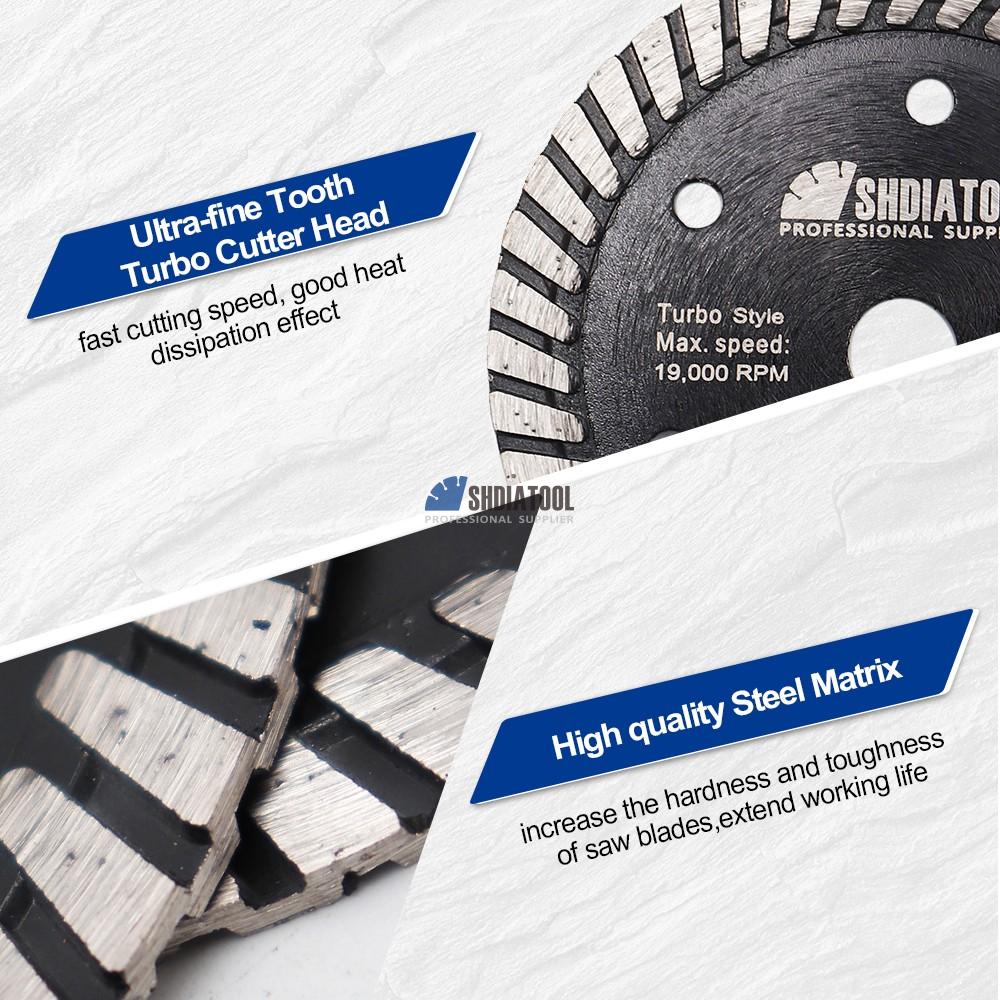 3/4/4.5/5in Hot Pressed Super Thin Diamond Mesh Saw Blades Granite Marble Concrete Cutting Disc Cutting Wheel for Angle Grinder