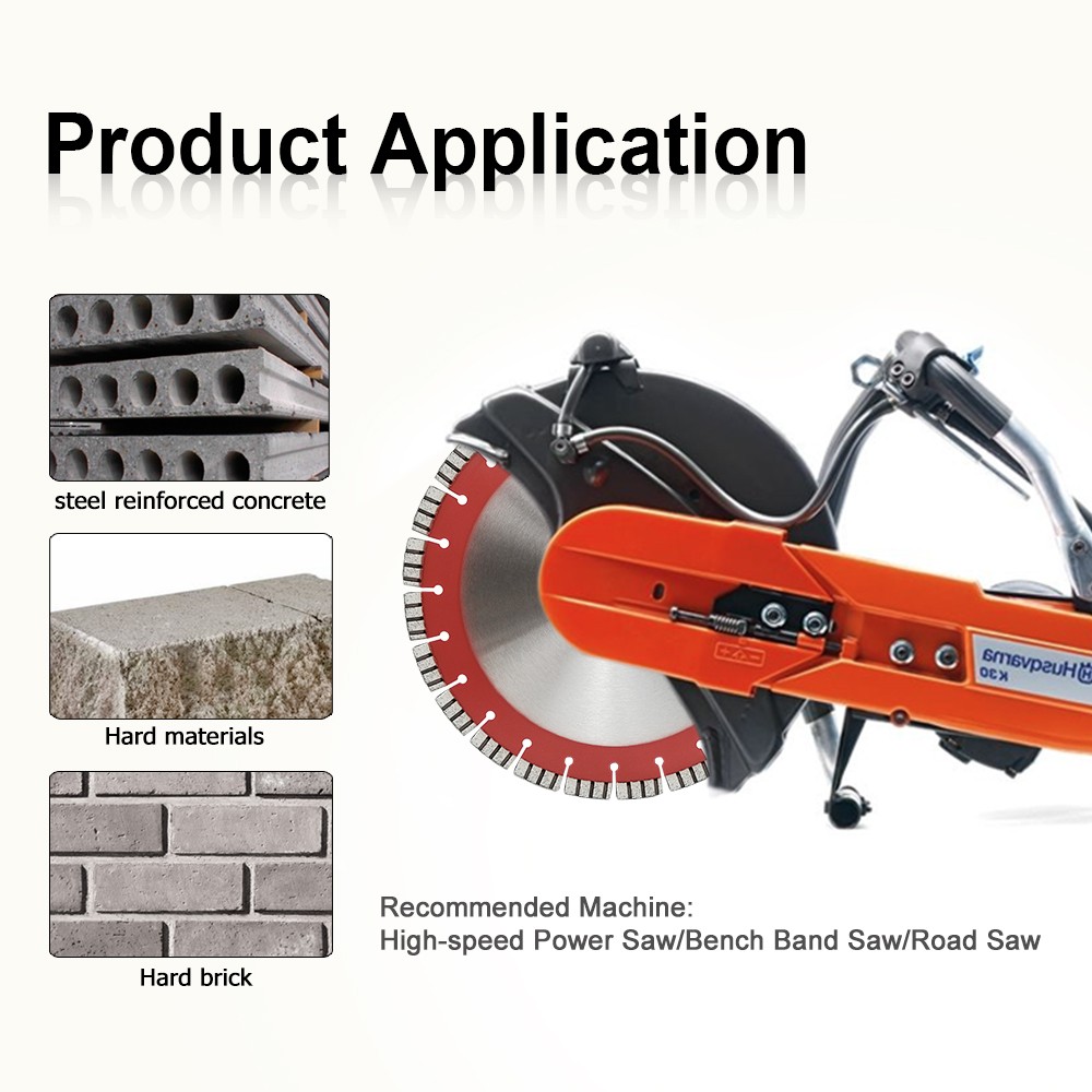 14inch 358mm Laser Welded Turbo Segment Diamond Concrete Saw Blade Cutting and Grinding Disc for Concrete Hard Granite