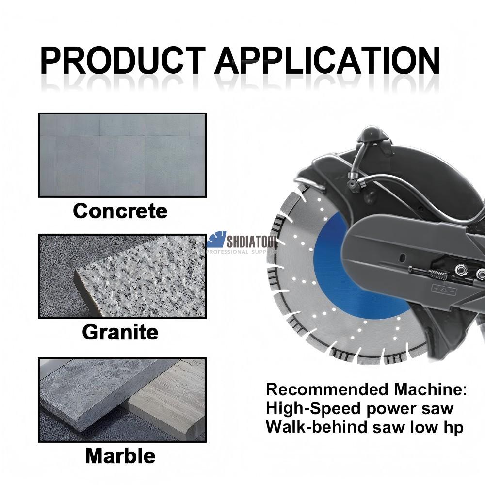 14in/354mm Laser Welded Segmented Diamond Saw Blade Cutting Blade Cutting Disk Wheel for Reinforced Concrete Asphalt Granite