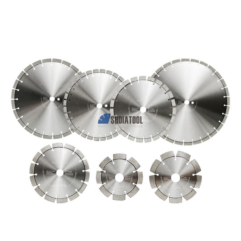 Laser Welded Arrayed Diamond Saw Blade Cutting Grinding Disc Cutting Off Wheel Dry Cutting Hard Material Reinforced Concrete