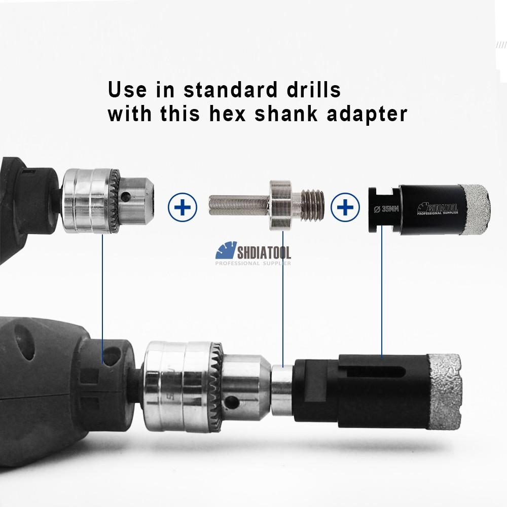 M14 5/8''-11 Thread To 3/8 Hexagon Shank Arbor Adapter For Diamond Core Bit Electric Drill Angle Grinder Converter Tool