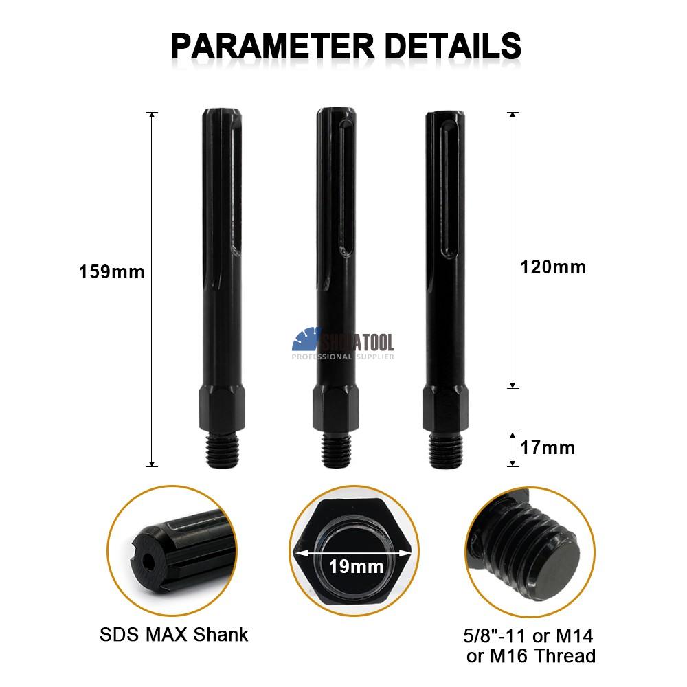 Adapter For M14/58/M16 Male Thread to SDS-Max Shank Diamond Core Drill Bit Accessories Exchange Connection Adapter