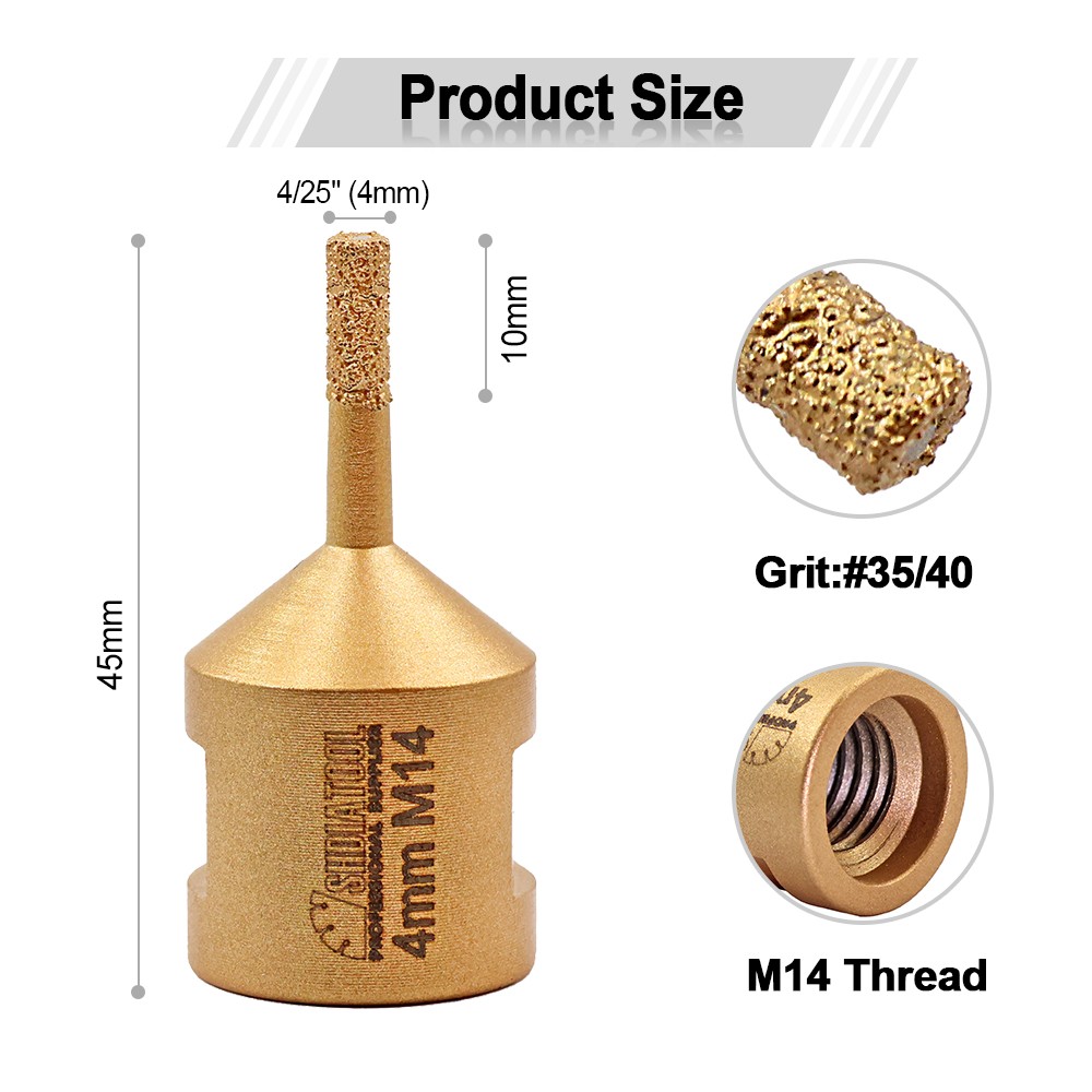 Dia 4-16mm M14 Tile Masonry Hole Cutter Diamond Hole Saw Drill Bits for Granite Marble