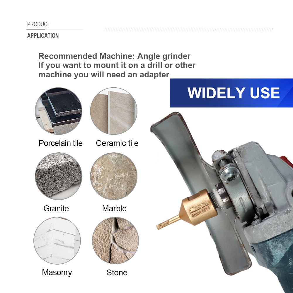 Dia 4-16mm M14 Tile Masonry Hole Cutter Diamond Hole Saw Drill Bits for Granite Marble