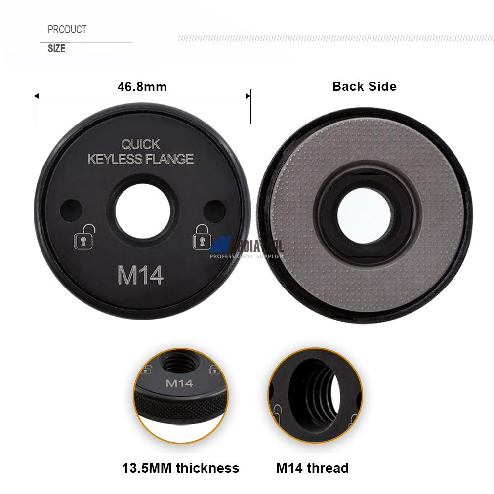 M14 Thread Angle Grinder Self Locking Pressure Plate Inner Outer Flange Nut Lock Nuts