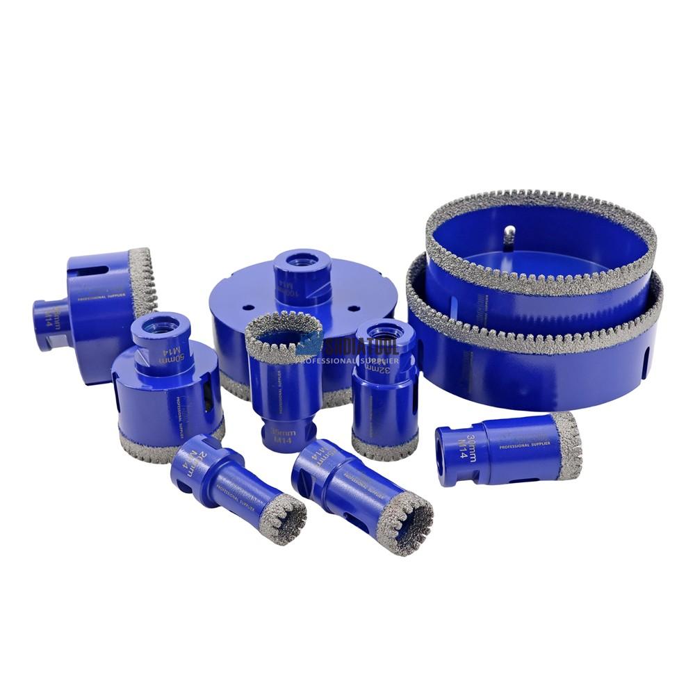 M14 Thread Dia 19-102MM Vacuum Brazed Diamond Core Drill Bits Diamond Drilling Bits Hole Saw Hole Cutter