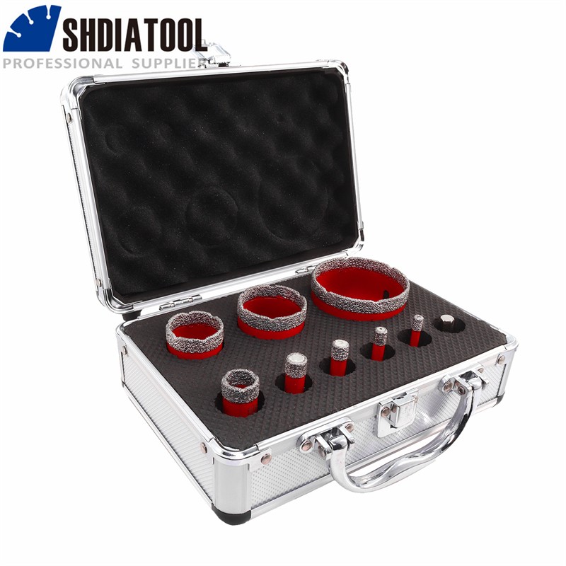 M14 Vacuum brazed drill bits with box 6+8+10+12+20+35+45+68+HEX
