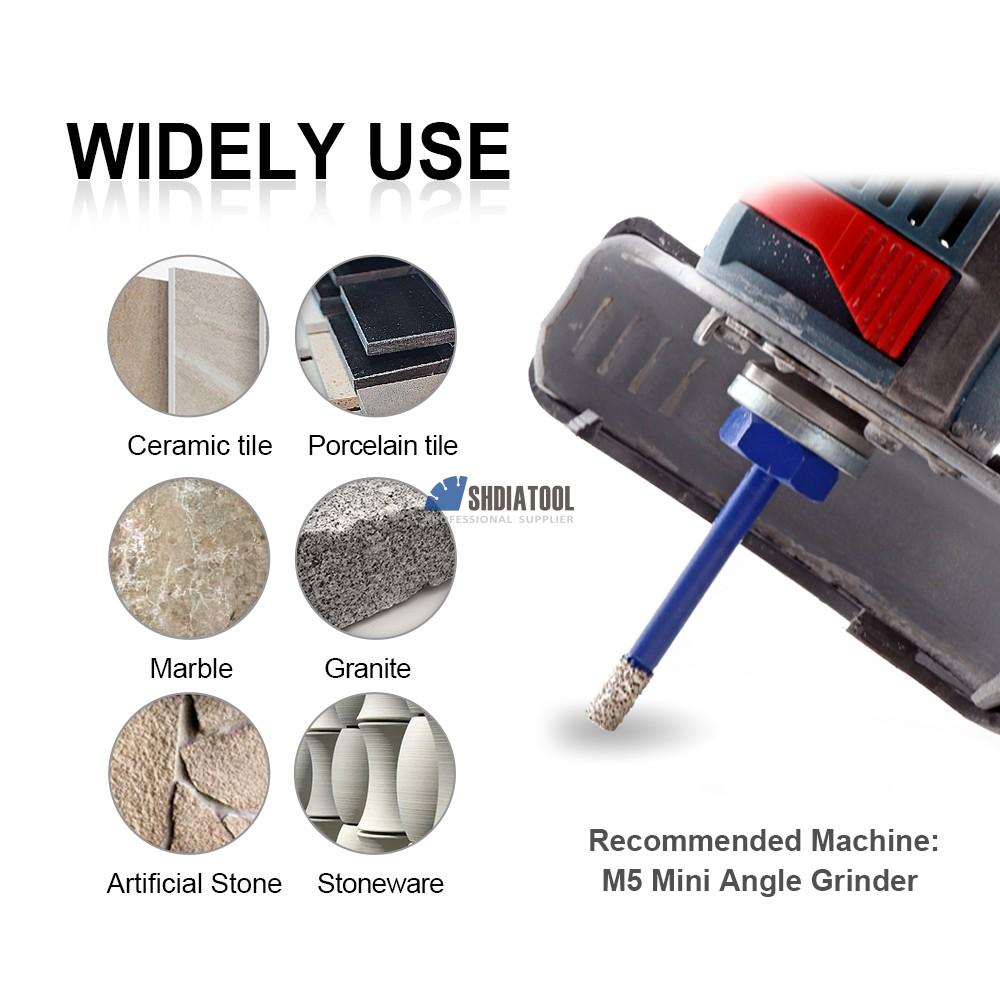 5/6/8/10mm M5 Thread Dry Diamond Tipped Hole Saw Cutting Hole Cutter Drill Bit Drilling Tools for Stone Porcelain Tile Marble