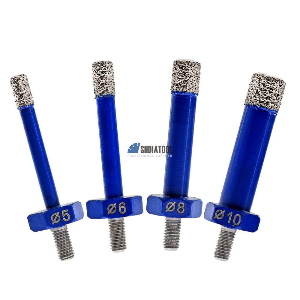 5/6/8/10mm M5 Thread Dry Diamond Tipped Hole Saw Cutting Hole Cutter Drill Bit Drilling Tools for Stone Porcelain Tile Marble