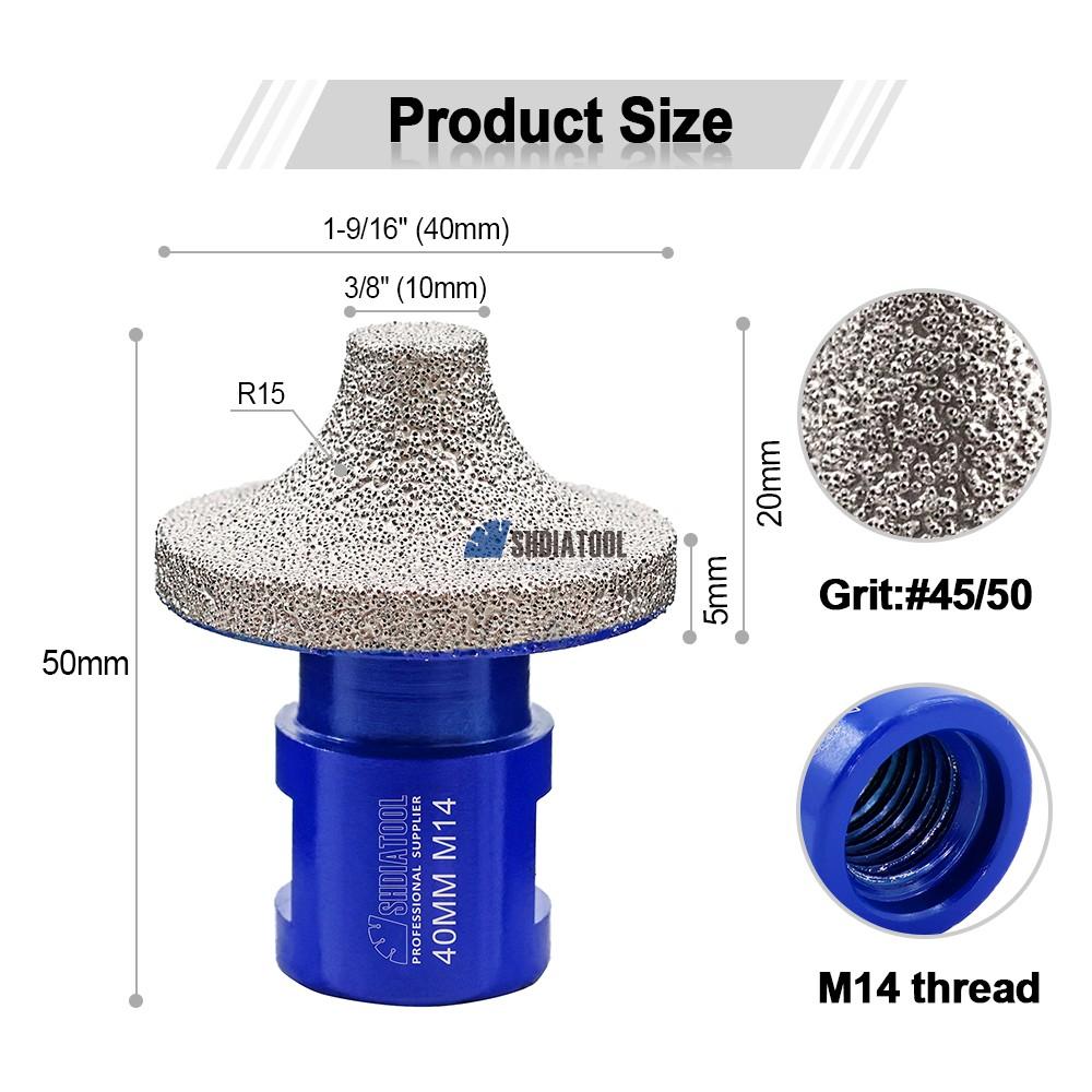 Dia35/40mm Milling Cutters Stone Engraving Bits Sone Diamond Router Bit Diamond Profile Grinding Bit for Marble Granite Sharping