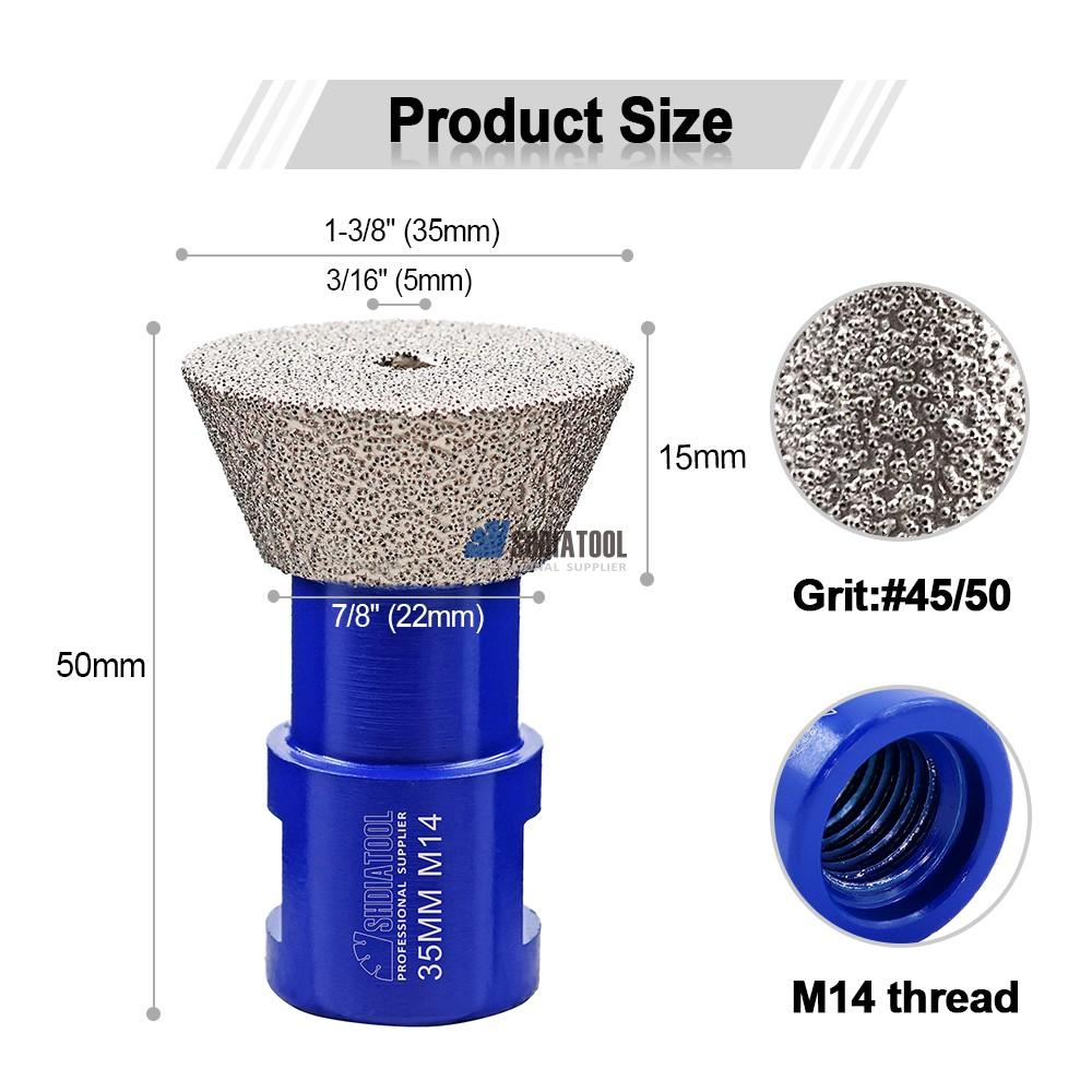 Dia35/40mm Milling Cutters Stone Engraving Bits Sone Diamond Router Bit Diamond Profile Grinding Bit for Marble Granite Sharping
