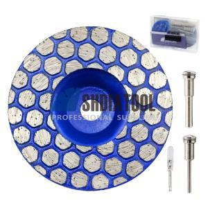 Mini 45mm Diamond Flared Cup Grinding Wheel Abrasive Tool with Shank for Porcelain Tile Ceramic Edge Polishing on Handheld Drill