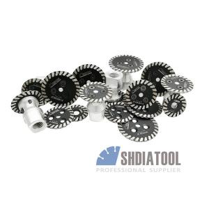 Hot Pressed Mini Turbo Diamond Engraving Saw Blade with Flange for Cutting Engraving and Carving Granite Marble Stone Concrete